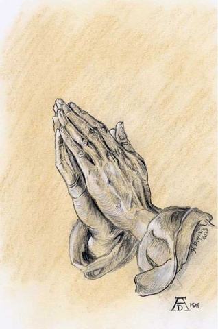 A. Durer Praying Hands -αντίγραφο -σχέδια Κυριάκος Μαυρίδης