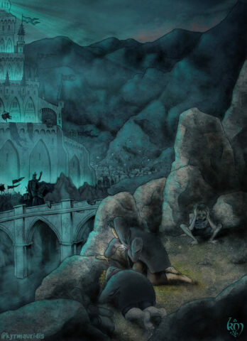 At the gates of Minas Morgul Tolkien The Two Towers At the gates of Minas Morgul